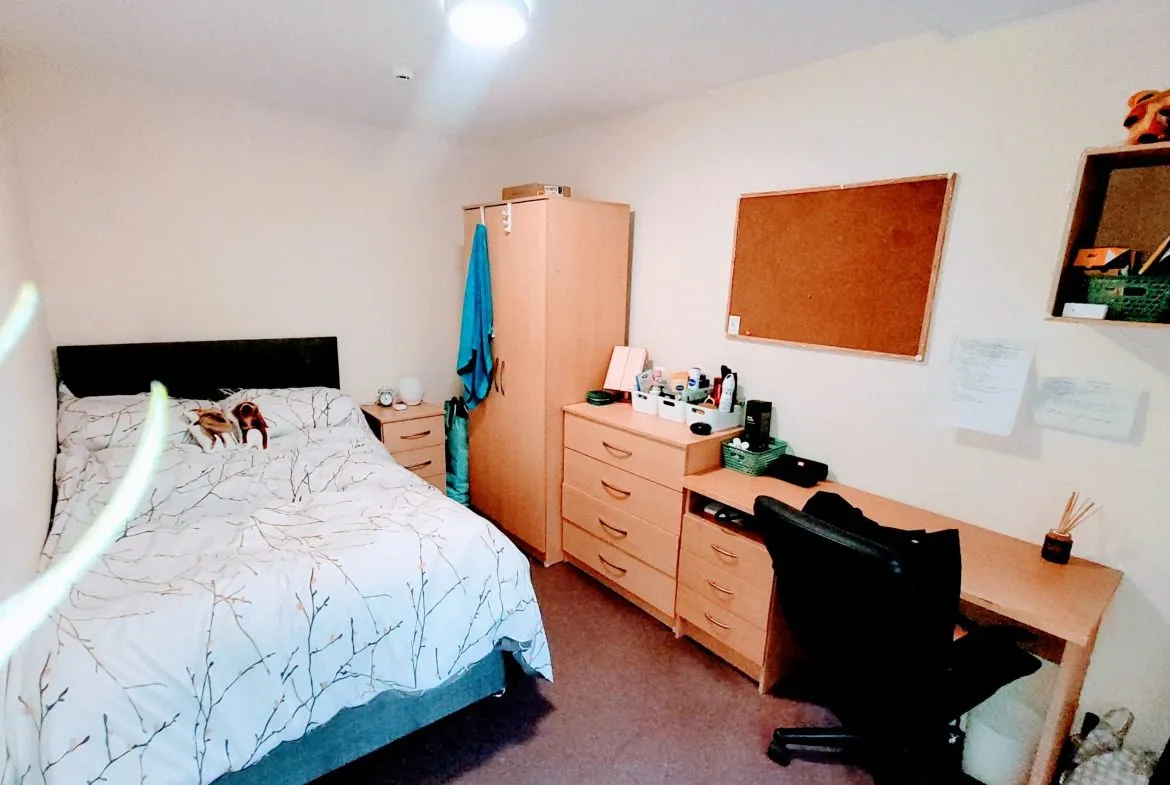 Living room in an affordable shared student house in Lancaster