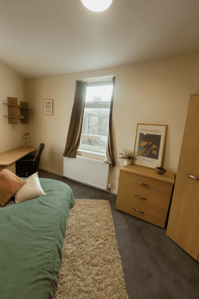 Bedroom five in the nine bedroom student house on Gregson Road, Lancaster
