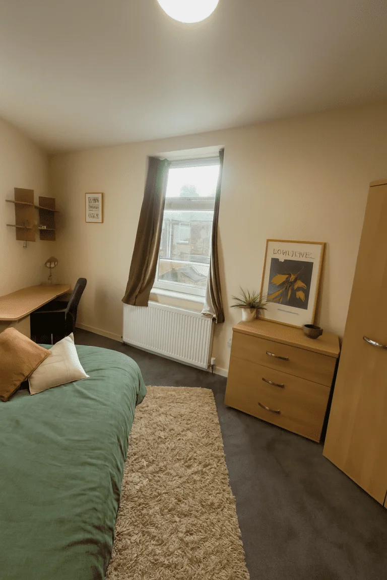 Bedroom five in the nine bedroom student house on Gregson Road, Lancaster