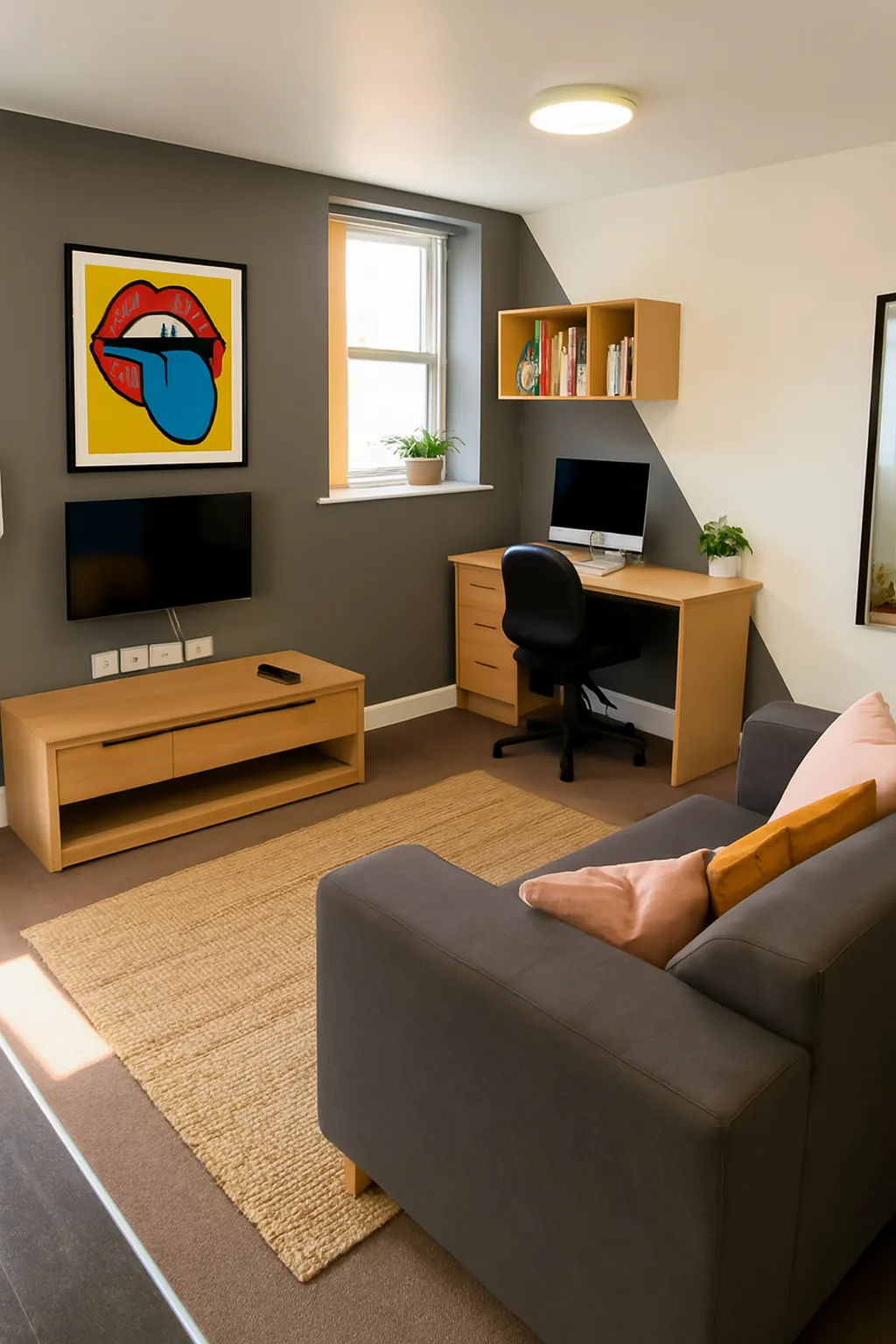 student luxury communal study area