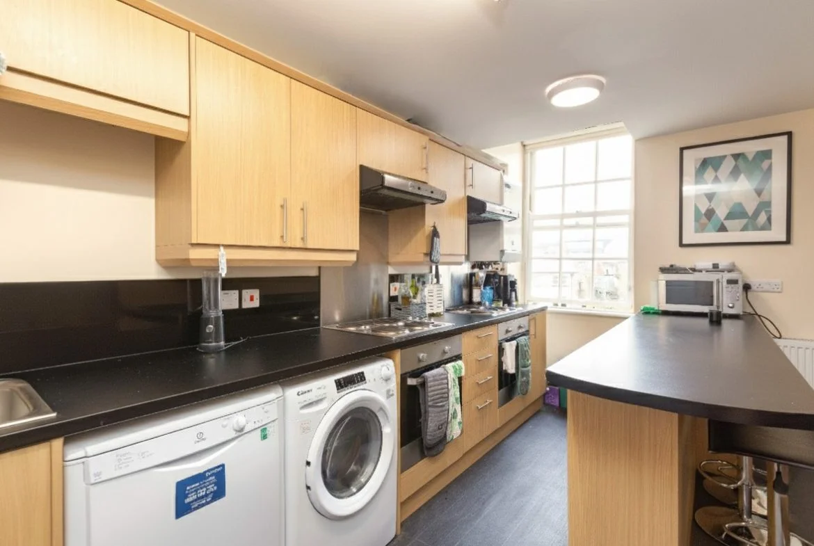 Shared kitchen in a bills-included Bayt student house in Lancaster