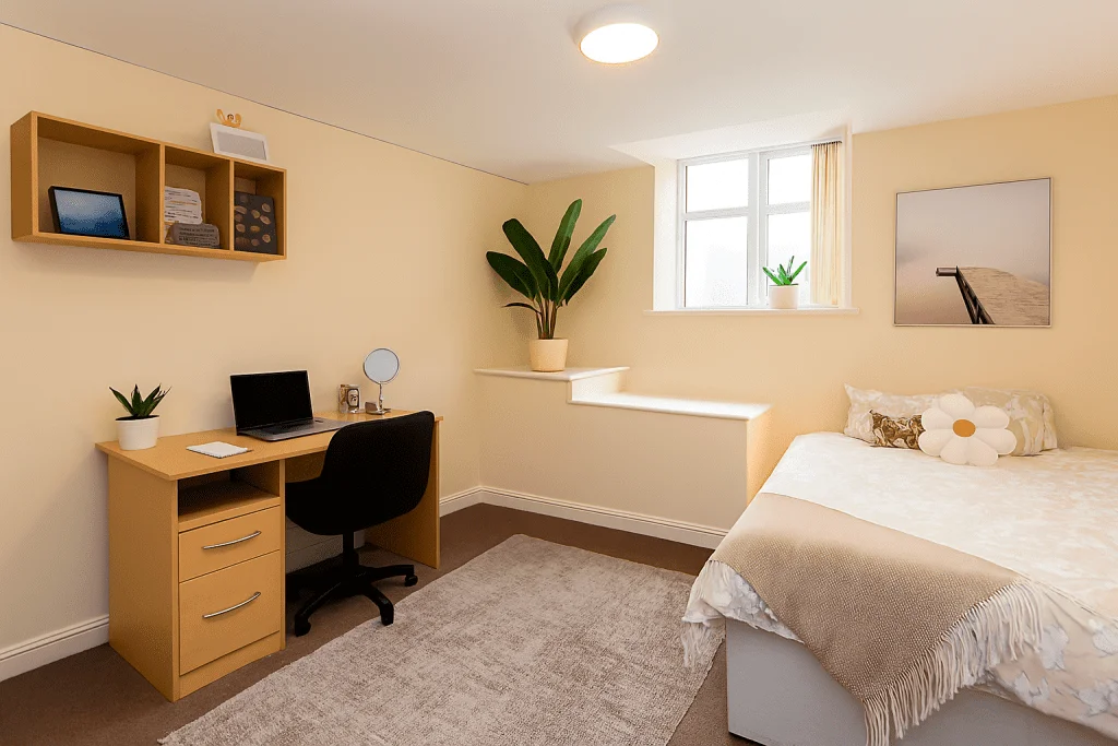 Bedroom six in Bayt six bed student house on Queen Street, Lancaster