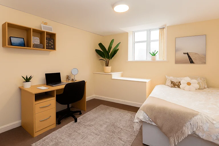 Bedroom six in Bayt six bed student house on Queen Street, Lancaster