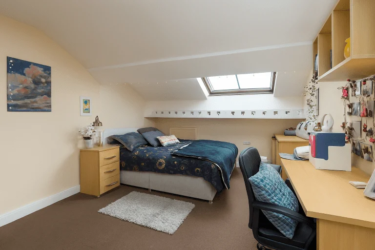 Bedroom in Bayt eight bed student house on Queen Street, Lancaster