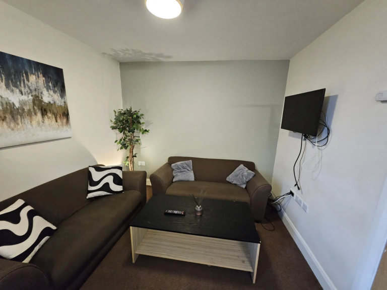 Furnished bedroom in Bayt student accommodation on Queen Street, Lancaster