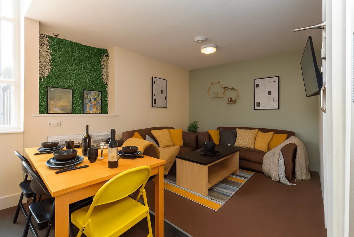Living room in a Bayt shared student house in Lancaster city centre