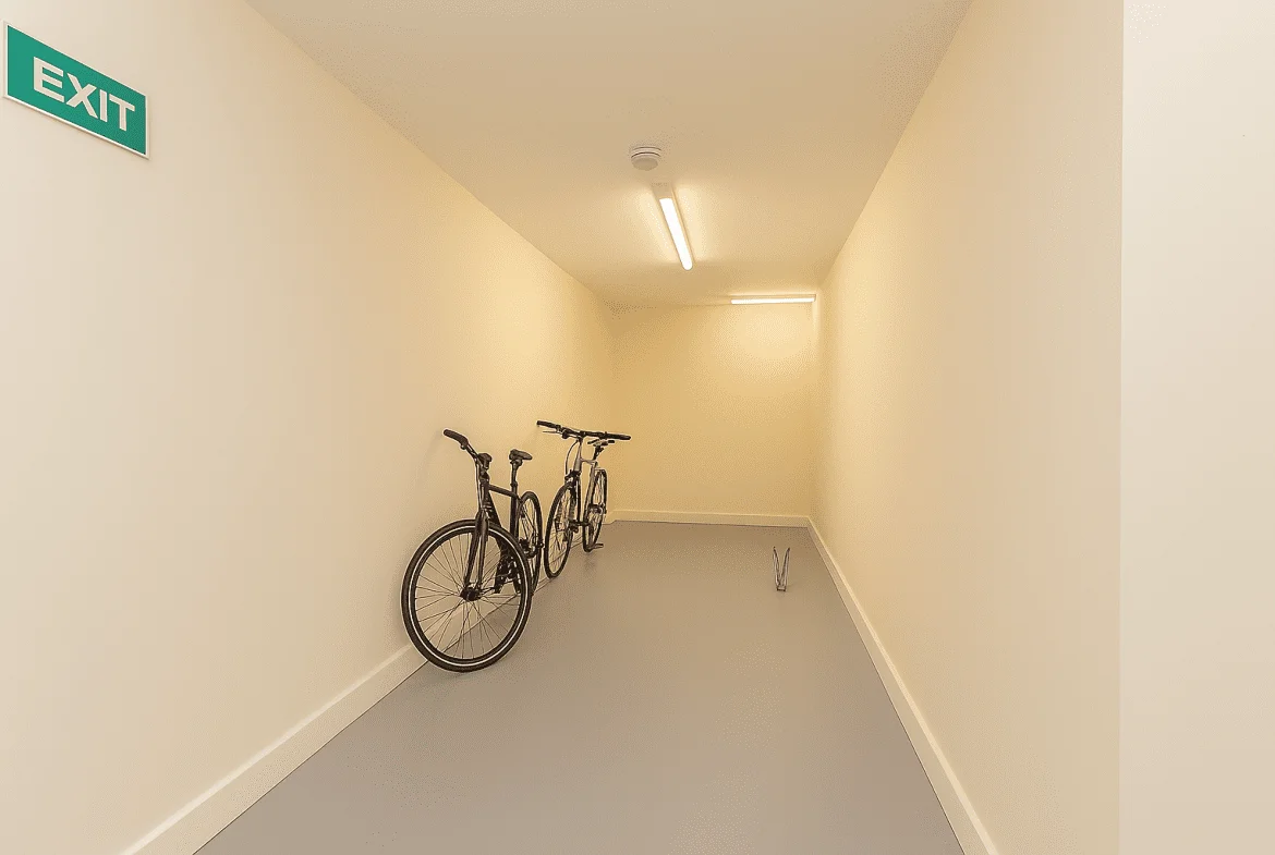 Secure bike store at a Bayt student house in Lancaster city centre