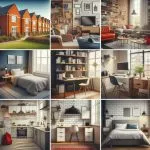 Various types of student accommodation to rent in Lancaster, including halls of residence, shared houses, and studios.
