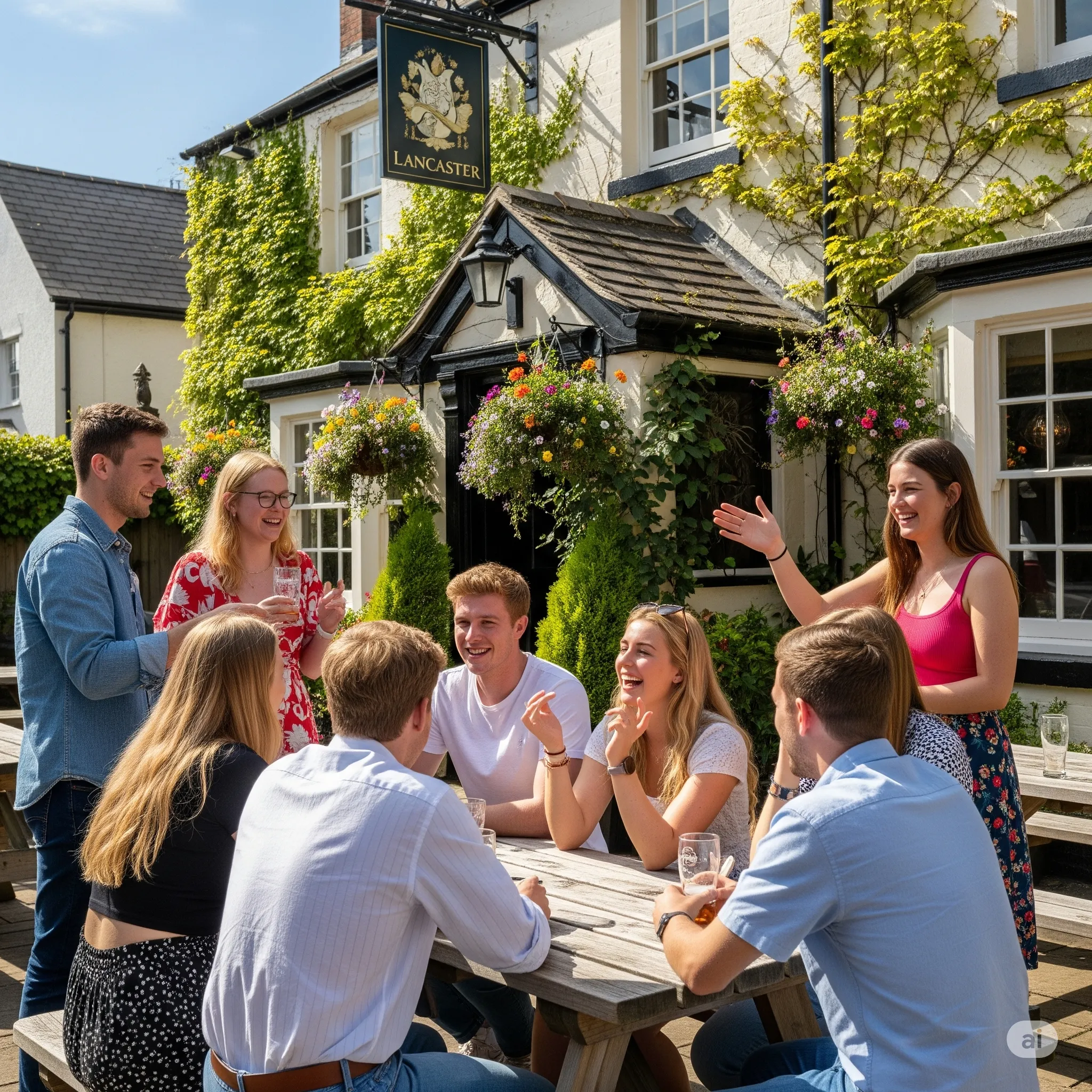 Students enjoying the on-campus nightlife at a Lancaster University college bar.