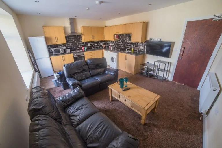 Communal lounge in the five bed student house on Penny Street, Lancaster